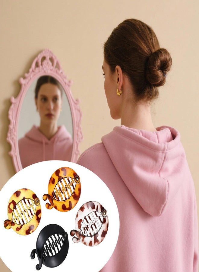 Ymapinc 4 Pcs Mini Banana Clips for Hair, Ymapinc Small Banana Clip for Women, Non-Slip Fishtail Grips for Thin/Fine/Curly Hair, Durable Styling Ponytail Holders(Black,Brown,Gray, Yellow) - Image 4